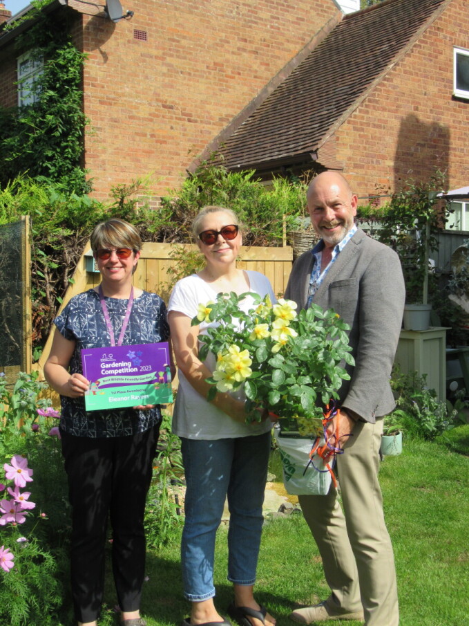 Eleanor Rayers winner of best wildlife friendly