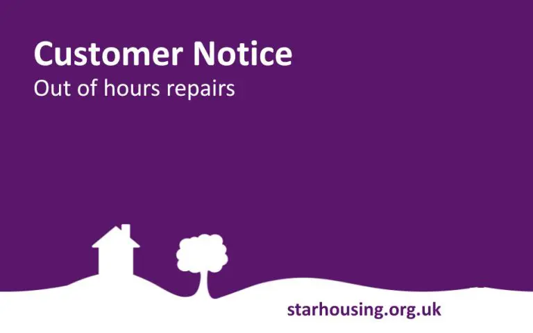 Customer Notice – Out of hours repairs