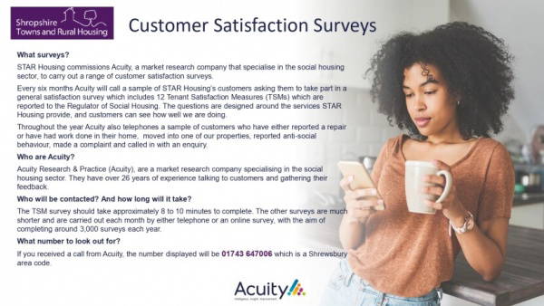 Customer satisfaction survey details please contact for further information 0333 32 12 200
