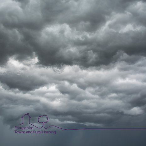 dark clouds in the sky